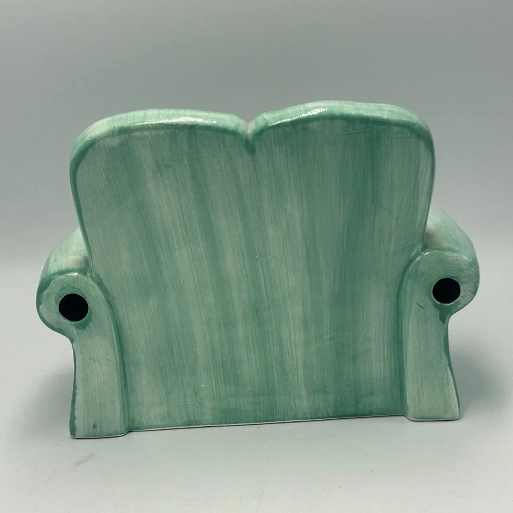 Flavia Pottery Cat Kitten Mini Couch Sofa Trinket Box Sleeping Pastel Whimsical